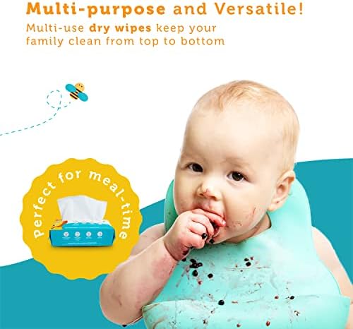 Whoopsie Wipes â€“ The Original 100% Pure Cotton Dry Baby Wipes â€“ Ultra Soft, Unscented, Chemical-Free Wipes for Sensitive Skin â€“ Use Dry or Add Water for Wet Wipes â€“ 6 Packs (600 Count) - Image 5