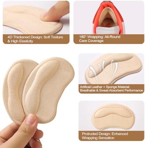 Side profile of breathable mesh heel liners for blister prevention