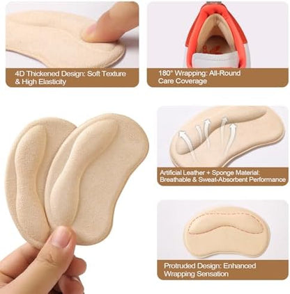 Side profile of breathable mesh heel liners for blister prevention