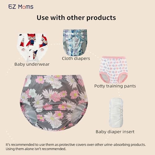 Ez Moms cloth diaper covers with washable baby wipes