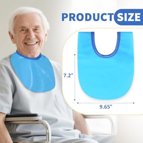 Blue adjustable neck stoma protector for laryngectomy patients