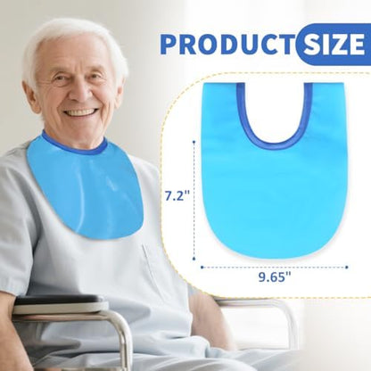 Blue adjustable neck stoma protector for laryngectomy patients