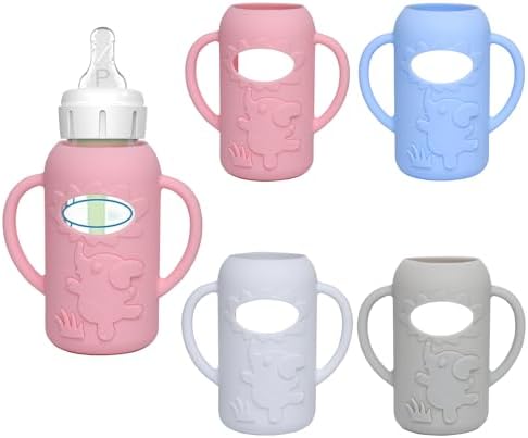 Wajiayon protective sleeve installed on 4 fluid ounce glass bottle