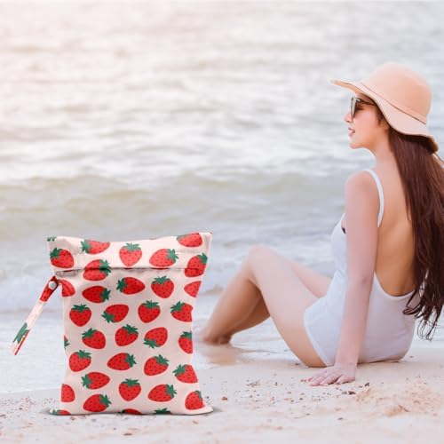 Zcyxuuw strawberry pouch for baby diapers and swimsuits