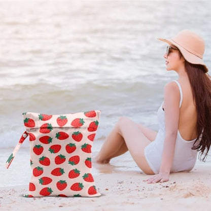 Zcyxuuw strawberry pouch for baby diapers and swimsuits