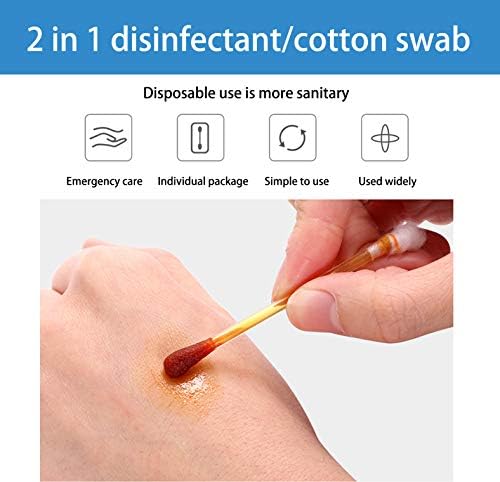 Datojing iodophor swabs used for cleaning a minor skin cut.