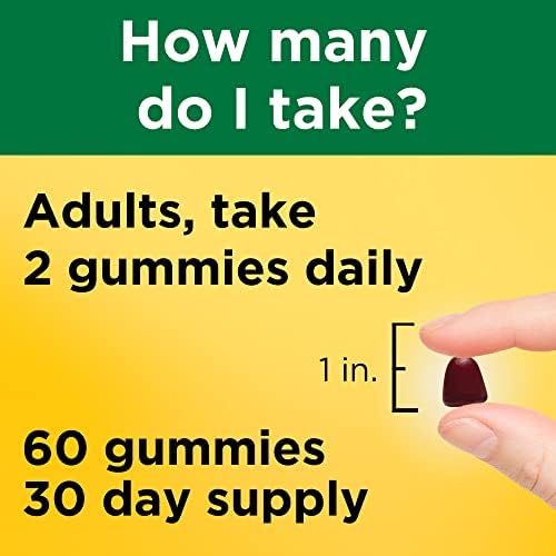 Nature Made adult iron gummies bottle showing child safety warning label
