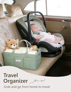 Dadadeer nursery storage basket being carried by handles