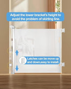 Veraste white retractable baby gate completely rolled up and retracted into its housing.