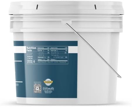 Earthborn Elements culinary emulsifier and acidity regulator powder inside a large resealable bucket
