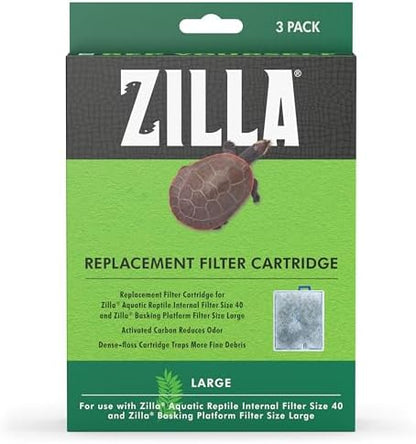 Zilla replacement filter cartridges large size packaging rear view instructions