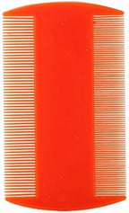 Side profile of the compact BinaryABC plastic grooming comb highlighting the tooth density.