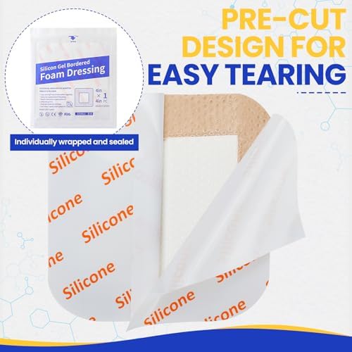 Tenkaiwick waterproof wound dressing being applied to clean skin showing the flexible adhesive border.