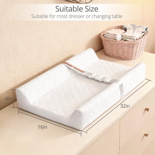 JVEOO imported infant changing pad packaged box view highlighting brand and dimension details
