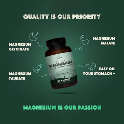 Close up view of Natural Rhythm chelated magnesium capsules for muscle and heart health