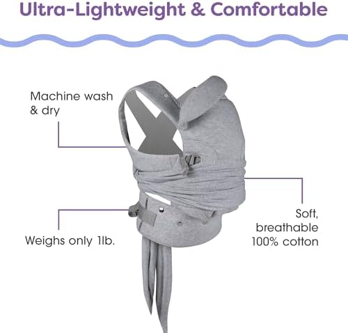 Side profile of Boppy ComfyGrow baby carrier with head support visible