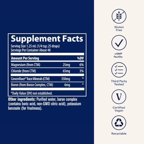 Trace Minerals Ionic Boron two fluid ounce bottle lifestyle shot