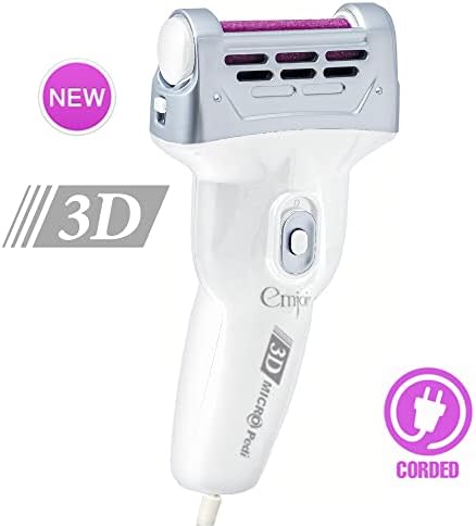 Emjoi electric foot file with purple Xtreme Coarse SoftFlex roller