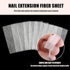 Close-up of non-woven silk wrap strips for nail care