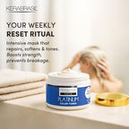 Kerabrasil keratin rich platinum treatment cream for eliminating brassy hair tones.