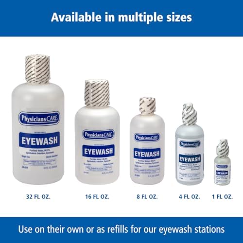 PhysiciansCare 7-006 single use eye rinse bottle with precision applicator nozzle.