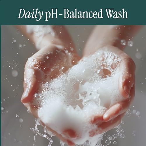 Close up of 6 fluid ounce bottle of pH-D feminine health support wash.