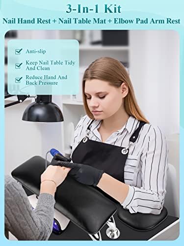 Deciniee nail technician arm rest and table mat