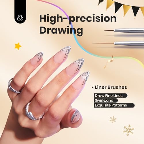 Beetles nail art design pens with wood and alloy handles