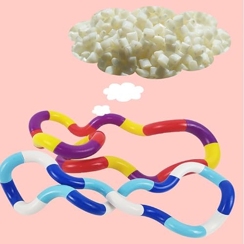 Screen-free portable brain teaser loop toy showing smooth durable non-toxic connections.
