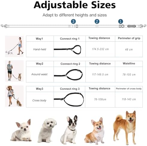 Tivray 8.5ft dog leash used for jogging