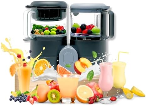 Goodscious 4 in 1 baby food processor showing digital control panel