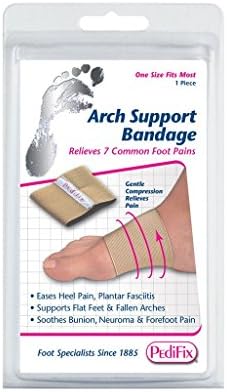 PediFix arch bandage positioned on the midfoot for flat feet support.