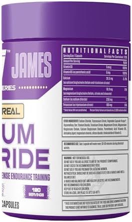Side profile of Dennis James sodium chloride 120 capsules container highlighting manufacturing quality seals
