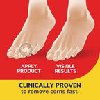 Dr. Scholl's hydrogel bandage showing its thin, nearly invisible application on skin.