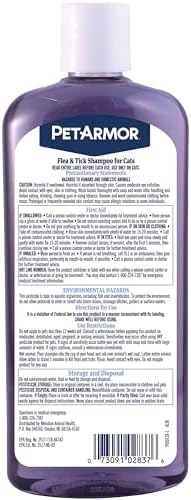 Coconut berry scented PetArmor flea shampoo for kittens and cats packaging details