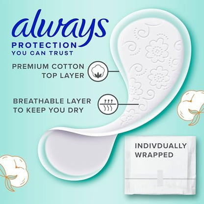 Thin unscented cotton liners individually wrapped for travel and hygiene