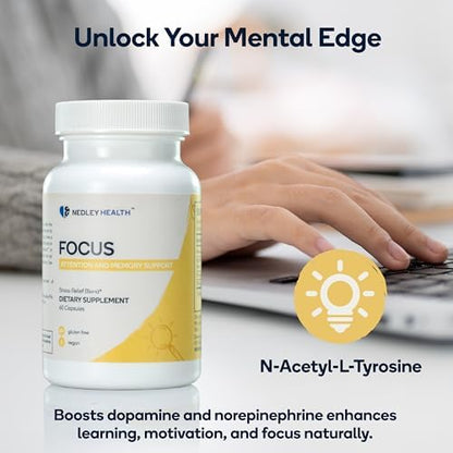 Nedley Health Focus veggie capsules premium nootropic formulation for memory