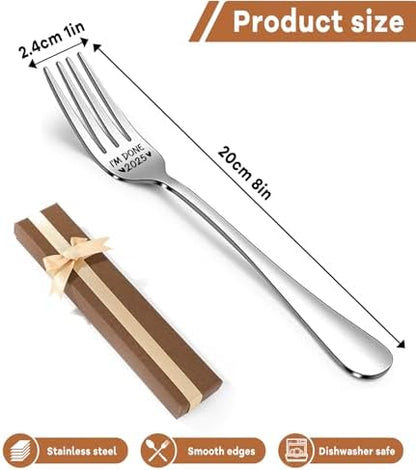 Jchcamry engraved fork in luxury gift box packaging