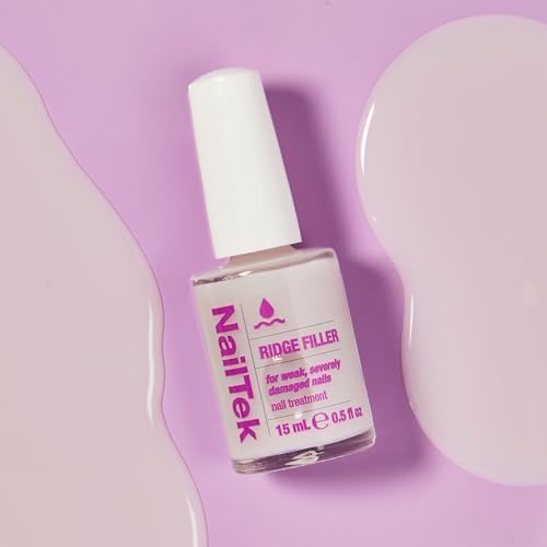 Nail Tek professional ridge filler base coat bottle showing the authentic brand label