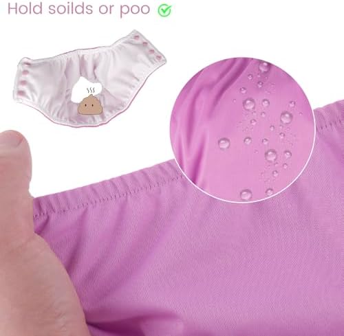 Heccei 6 to 12 months pink swim diaper flat laid display