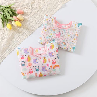 Durable long sleeve baby bibs for infants 3 to 24 months