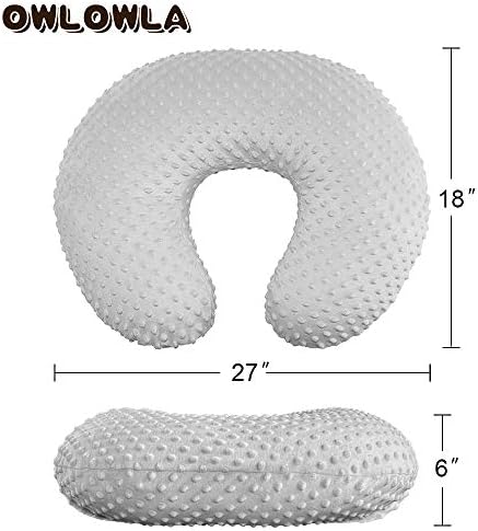 High quality minky fabric detail of Owlowla black nursing pillow slipcover
