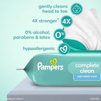 Pampers Baby Wipes, Complete Clean Baby Fresh Scented Wipe, Gently Cleans Head to Toe, 72 Total (1 Flip-Top Packs) - Image 4