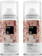 IGK Jet Lag Invisible Dry Shampoo travel size duo pack displayed on a clean surface