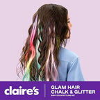 Claire's 13-piece temporary hair color kit with chalk pens and glitter