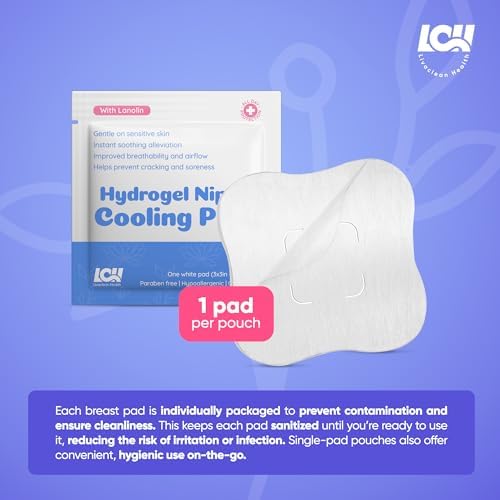 Side view of hydrogel pad demonstrating texture and cooling gel