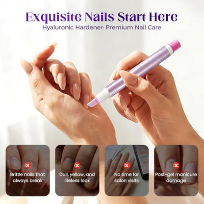 Close up of the textured ceramic tip of the Goal Zone cuticle oil pusher pen dispensing nourishing moisture.