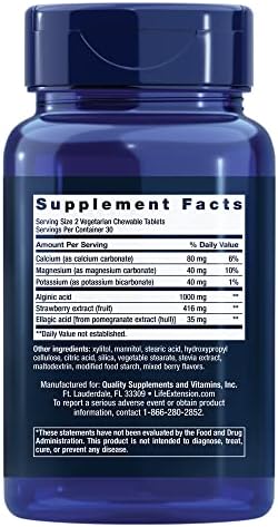 Life Extension Esophageal Guardian supplement bottle label details
