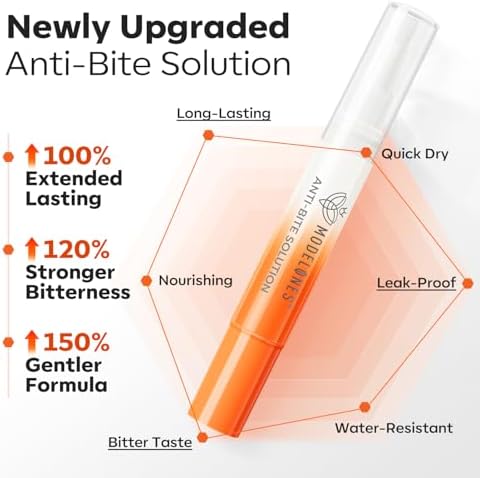 Clear quick dry no bite polish application on child fingertips
