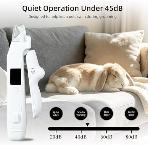 Safe no bleed pet grooming tool being used on a rabbit paw